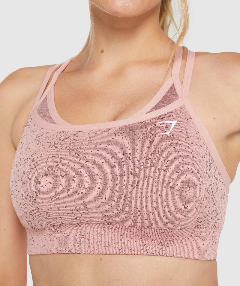 Gymshark Adapt Fleck Seamless Sports Bra - Paige Pink