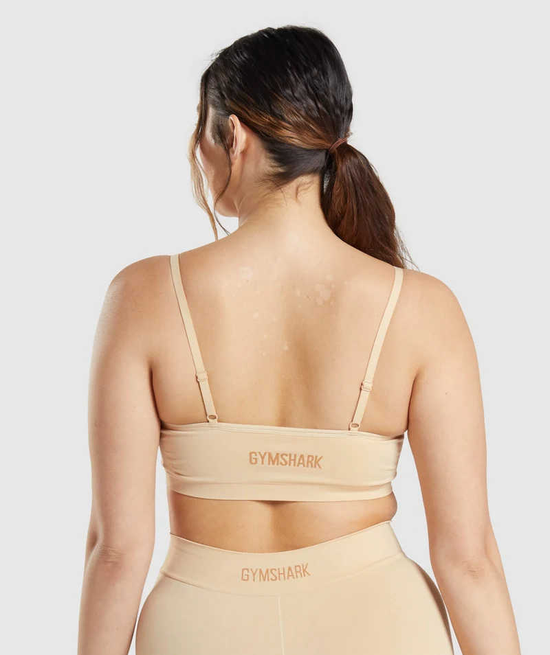 Gymshark Seamless Scoop Neck Bralette - Fawn