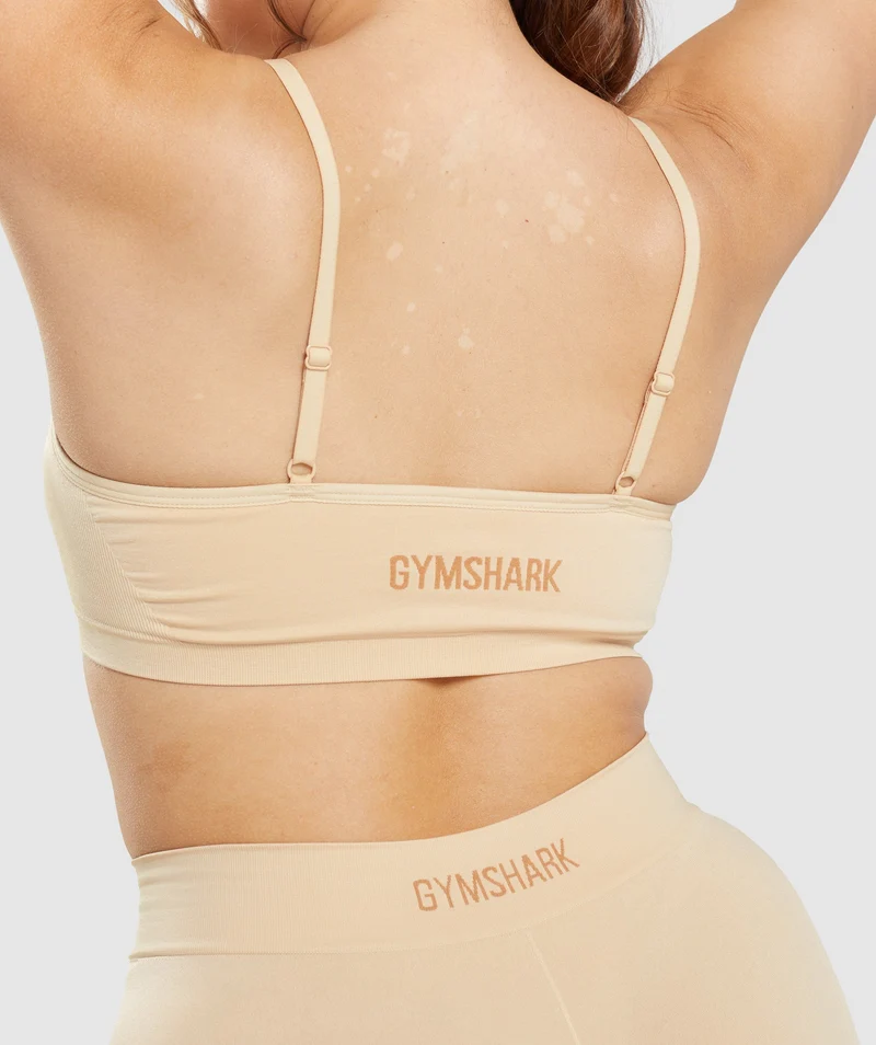 Gymshark Seamless Scoop Neck Bralette - Fawn