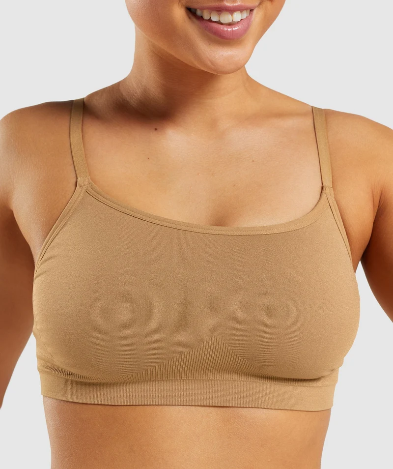 Gymshark Seamless Scoop Neck Bralette - Golden