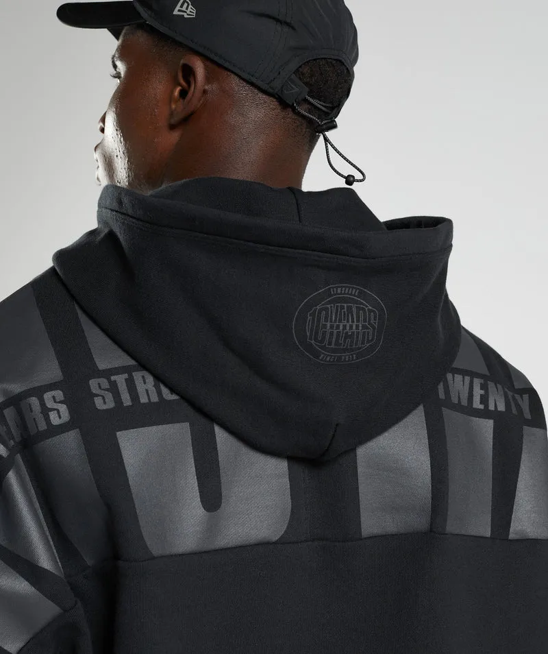 Gymshark GS10 Year Hoodie - Black