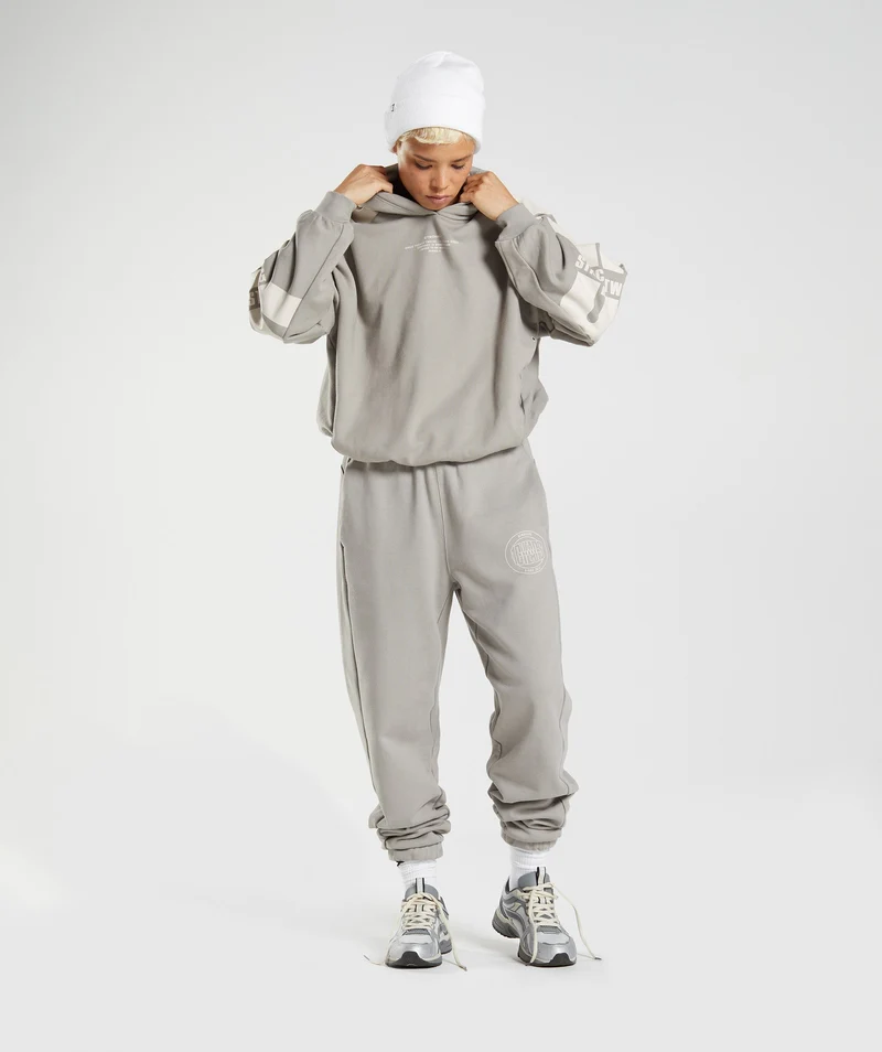 Gymshark GS10 Year Hoodie - Ecru Brown