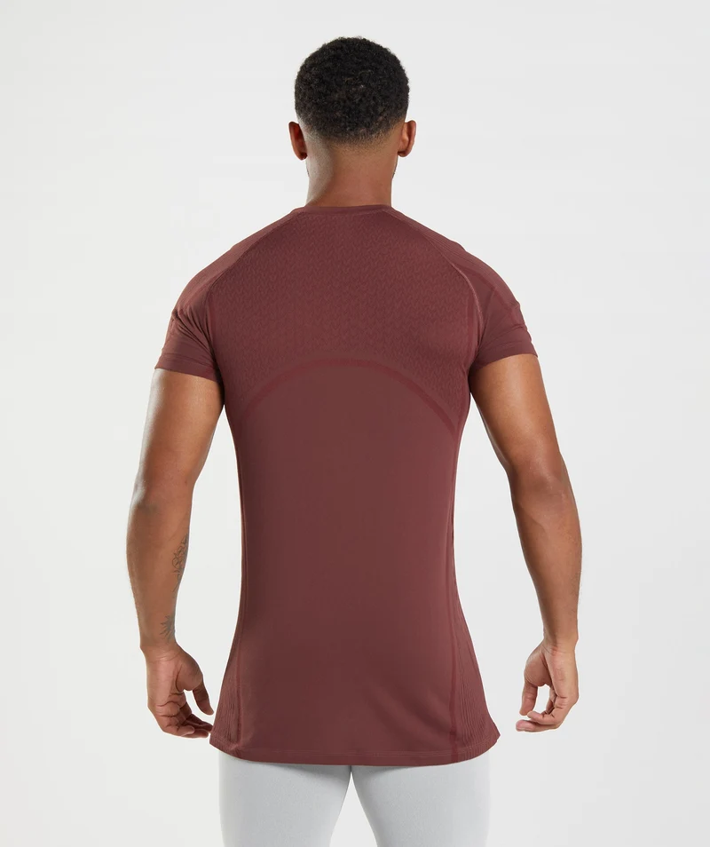 Gymshark 315 Seamless T-Shirt - Cherry Brown