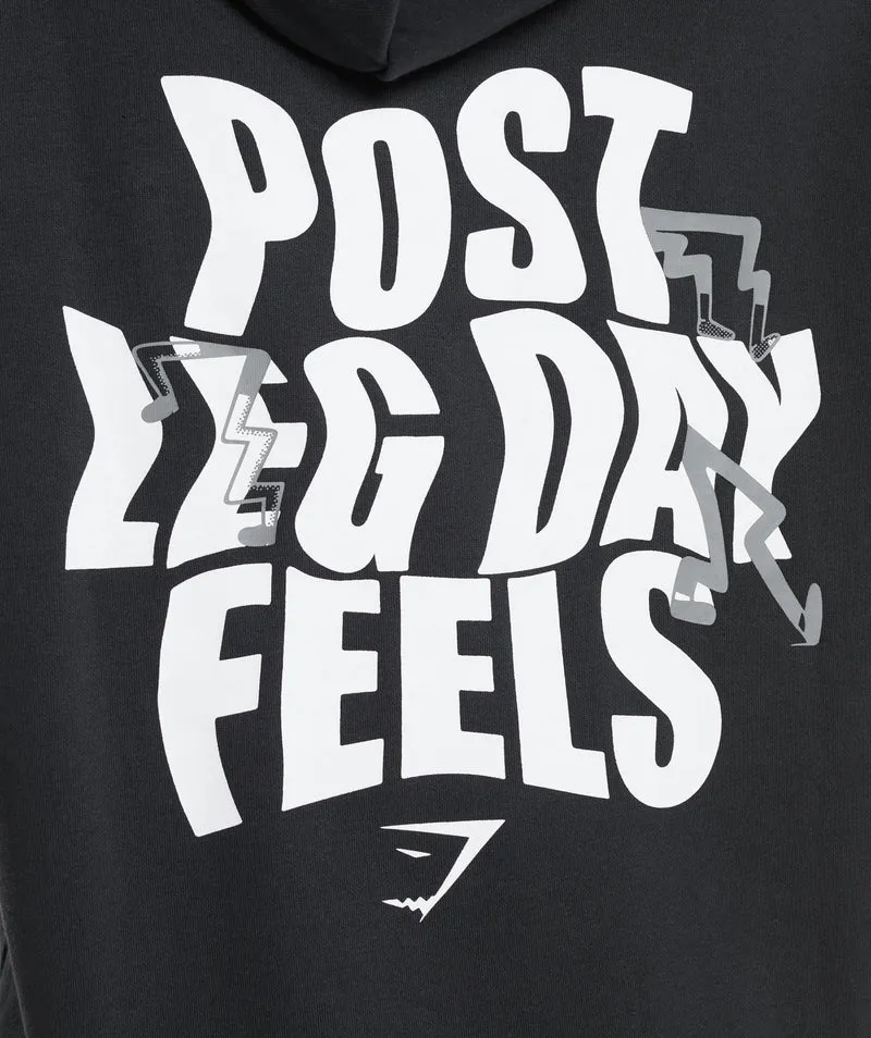 Gymshark Leg Day Oversized Hoodie - Black