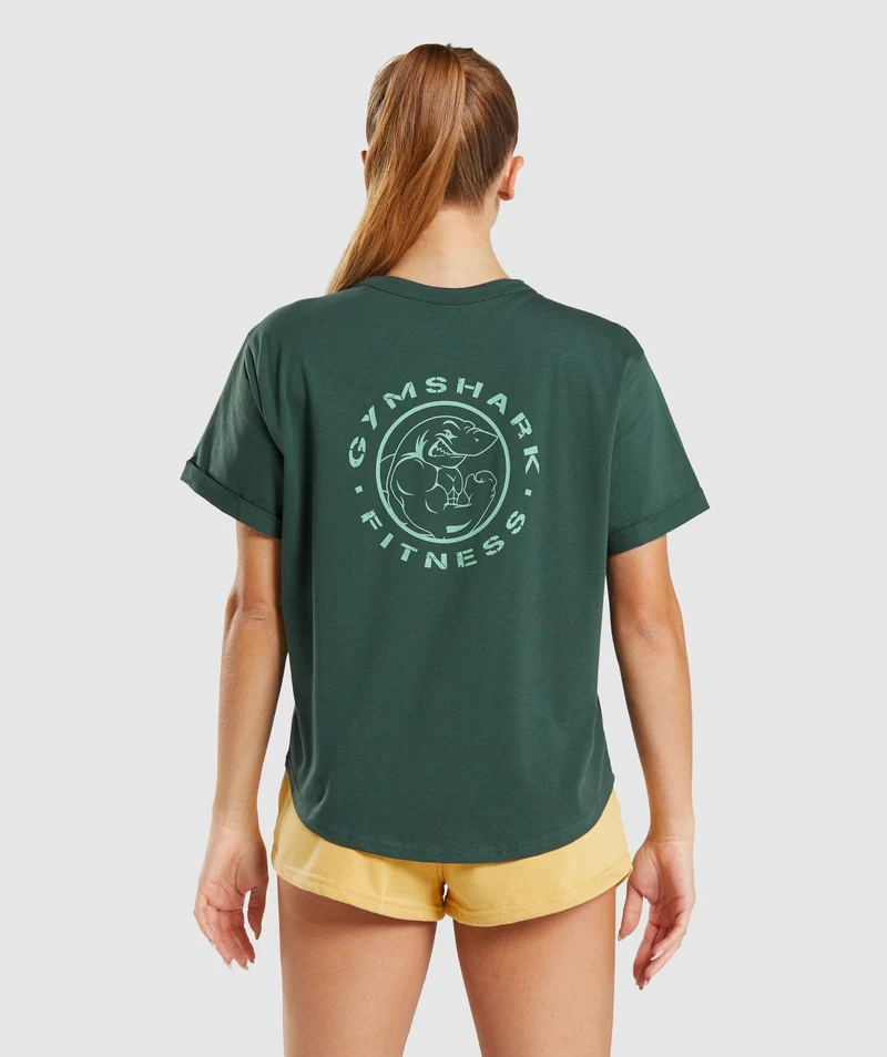 Gymshark Legacy Graphic Tee - Dark Green