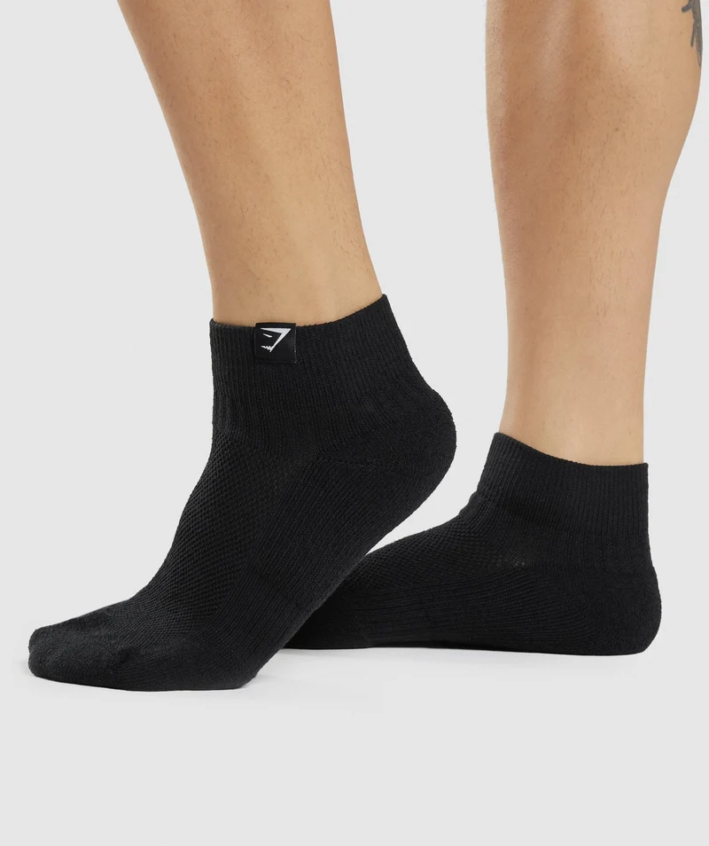 Gymshark Quarter Socks 3pk - Black