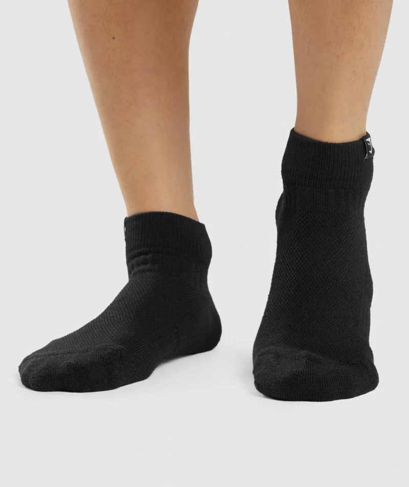 Gymshark Quarter Socks 3pk - Black