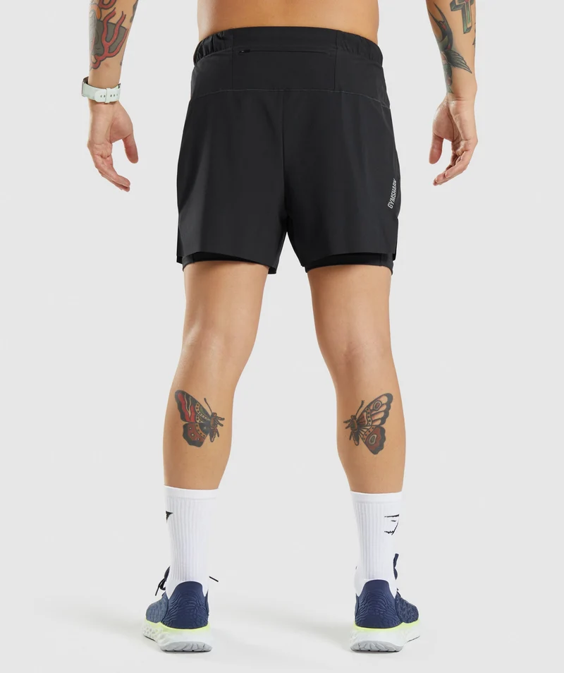Gymshark Speed 5" 2-in-1 Shorts - Black