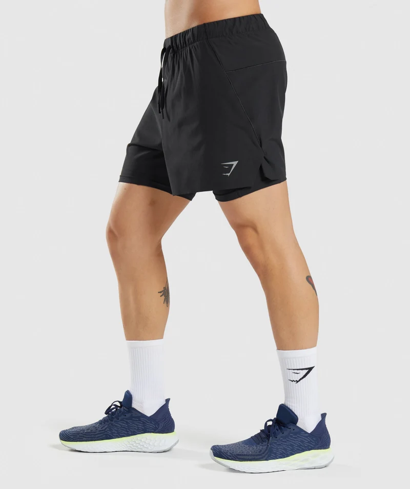 Gymshark Speed 5" 2-in-1 Shorts - Black
