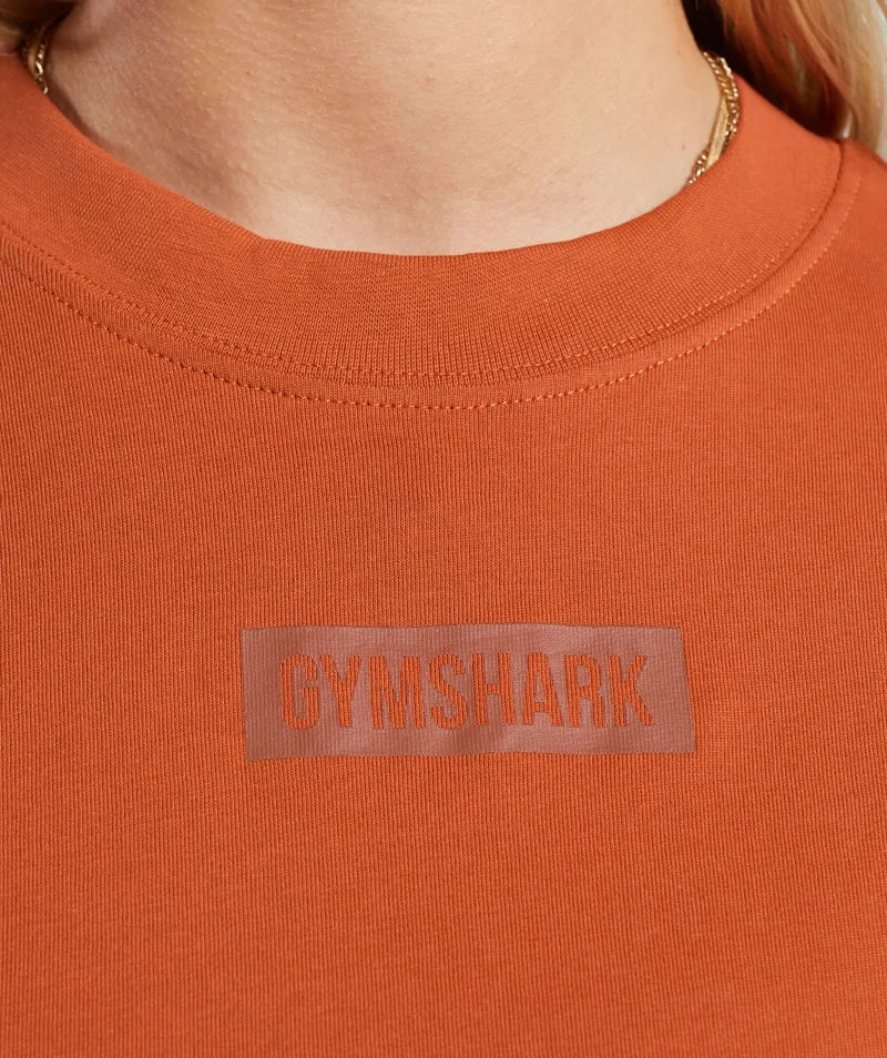 Gymshark Block Oversized T-Shirt - Rust Orange
