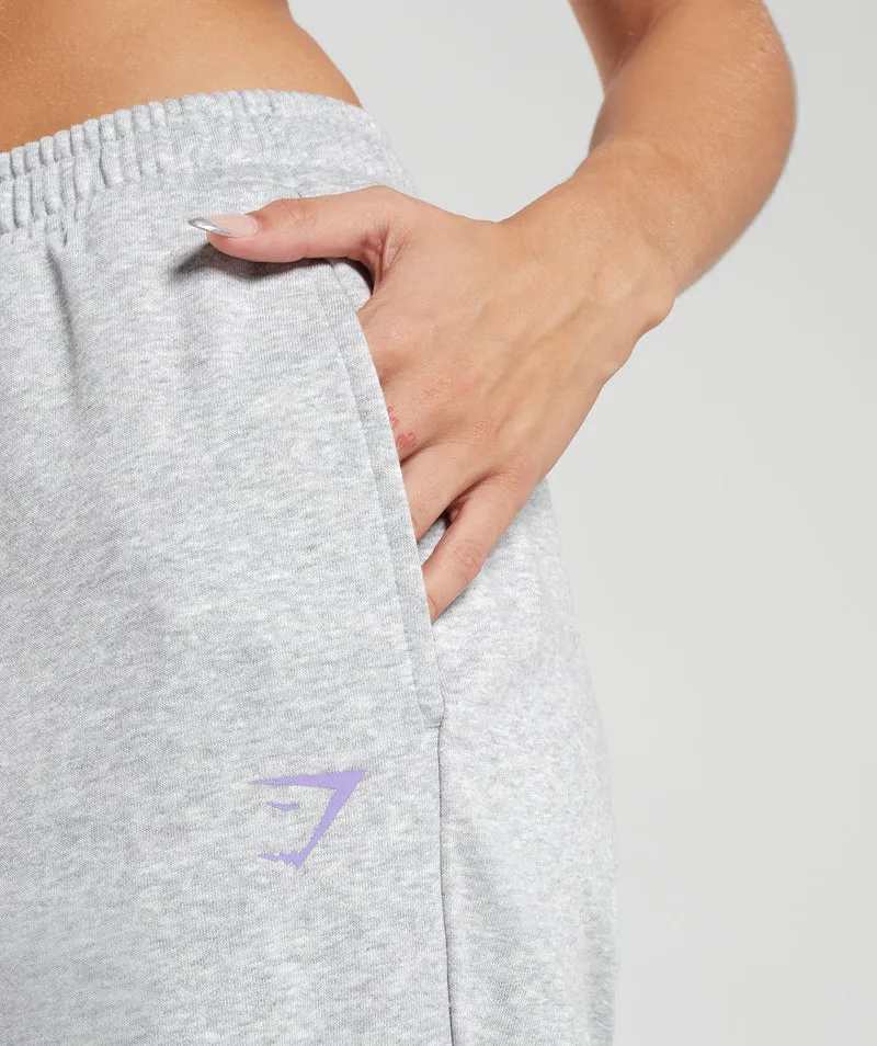 Gymshark Cherub Graphic Joggers - Light Grey Core Marl