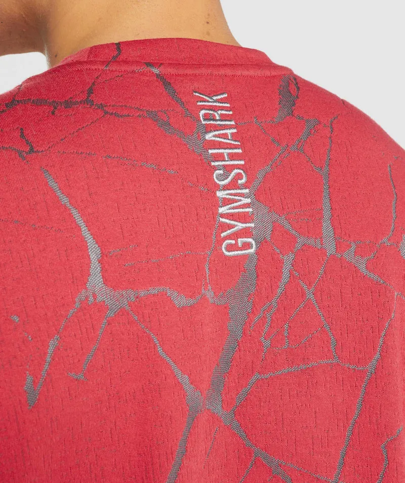 Gymshark Power Crew - Red Print