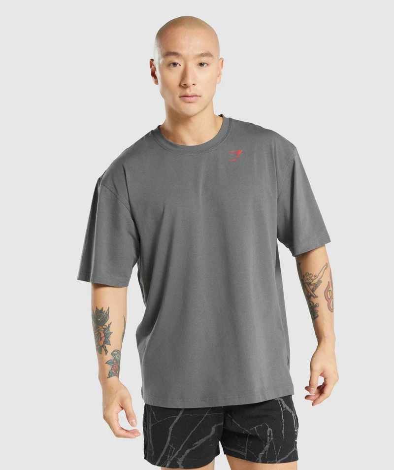 Gymshark Power T-Shirt - Charcoal Grey