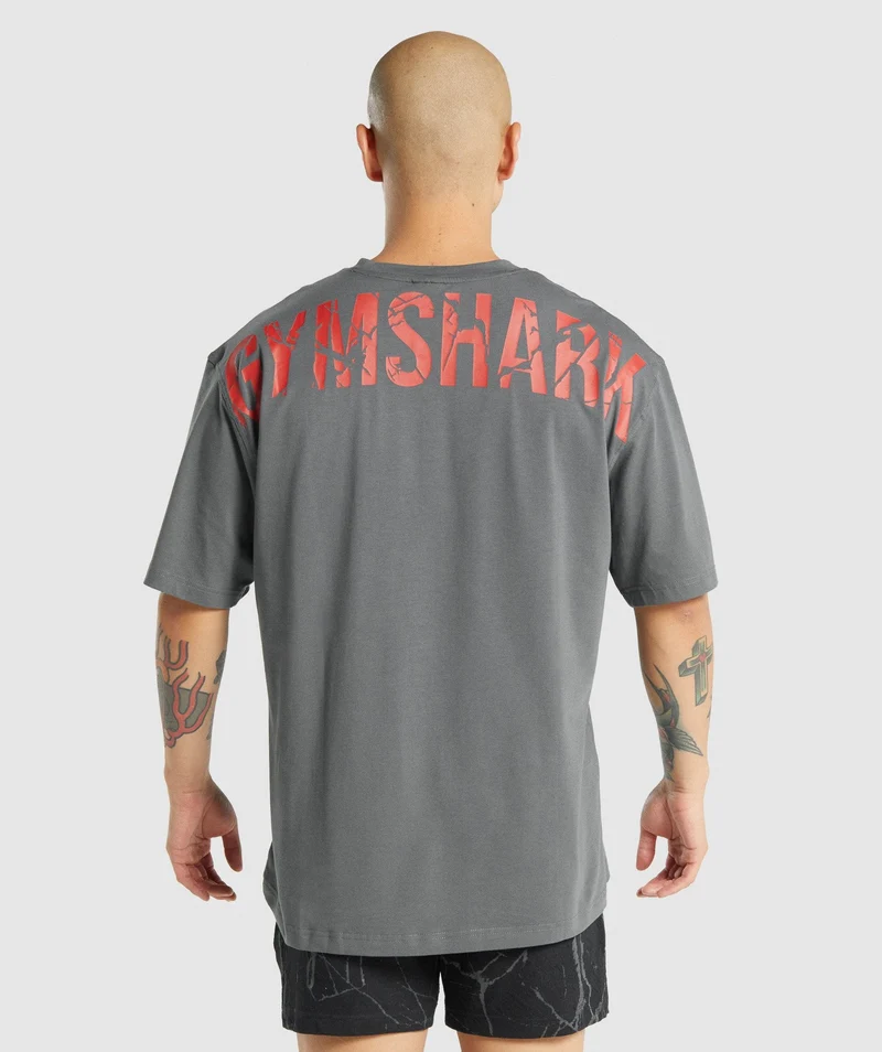 Gymshark Power T-Shirt - Charcoal Grey