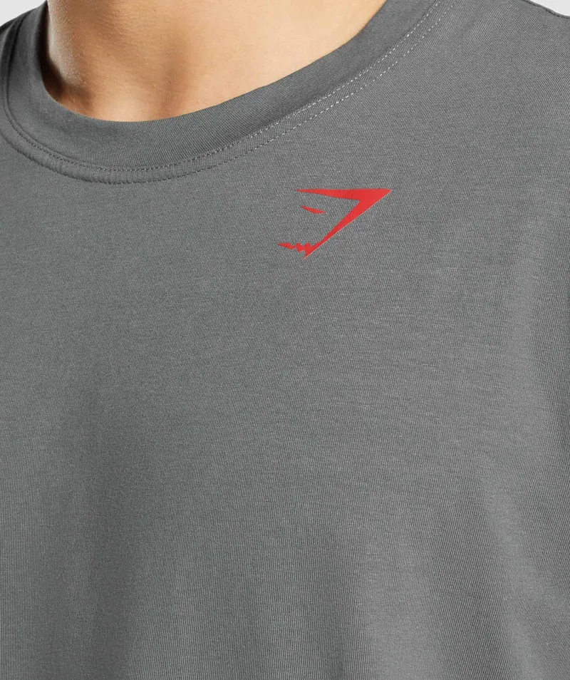 Gymshark Power T-Shirt - Charcoal Grey