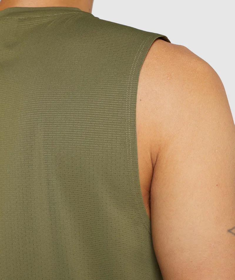 Gymshark Arrival Sleeveless Tee - Dark Green