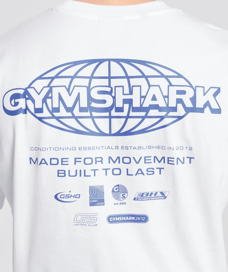 Gymshark Worldwide T-Shirt - White