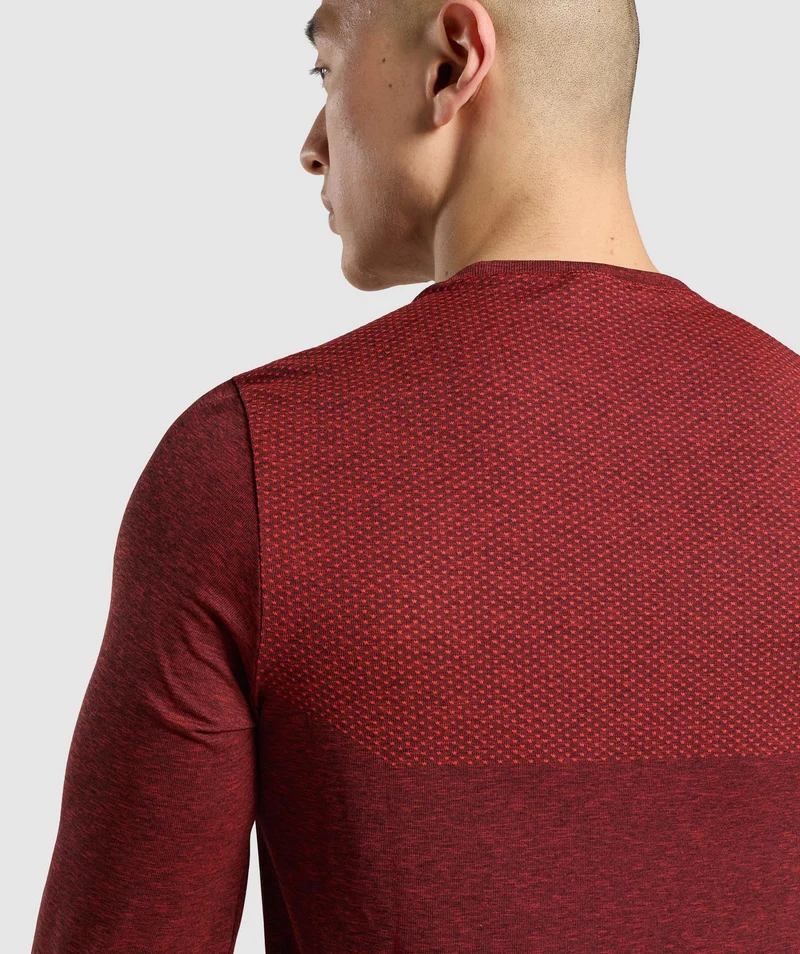 Gymshark Vital Long Sleeve T-Shirt - Red Marl