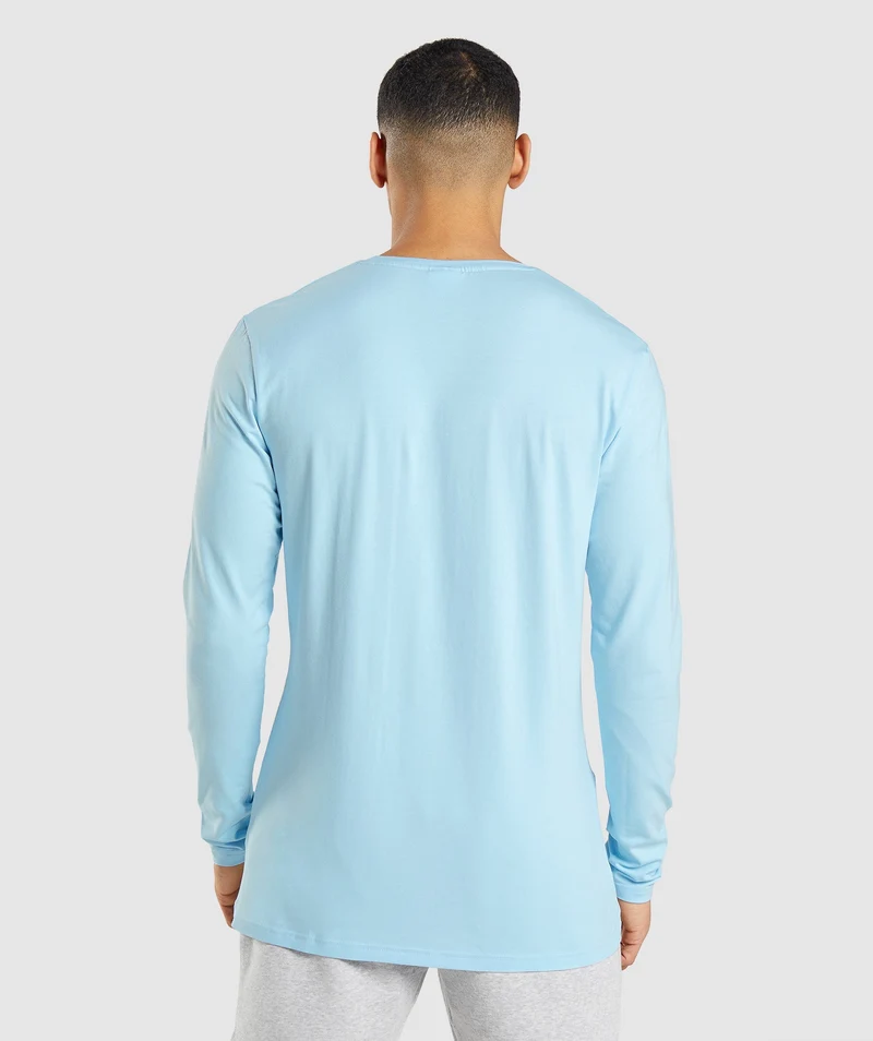 Gymshark Essential Long Sleeve Slim T-Shirt - Blue
