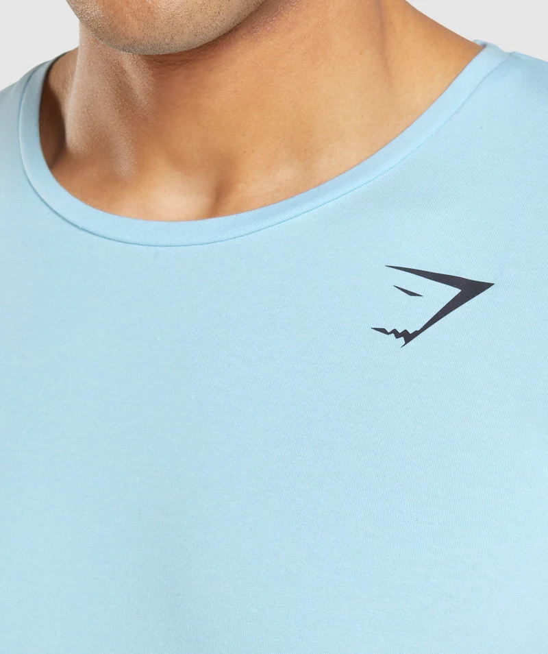 Gymshark Essential Long Sleeve Slim T-Shirt - Blue