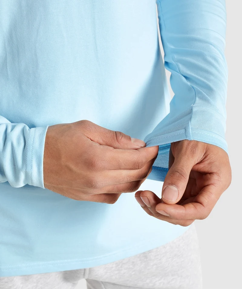 Gymshark Essential Long Sleeve Slim T-Shirt - Blue
