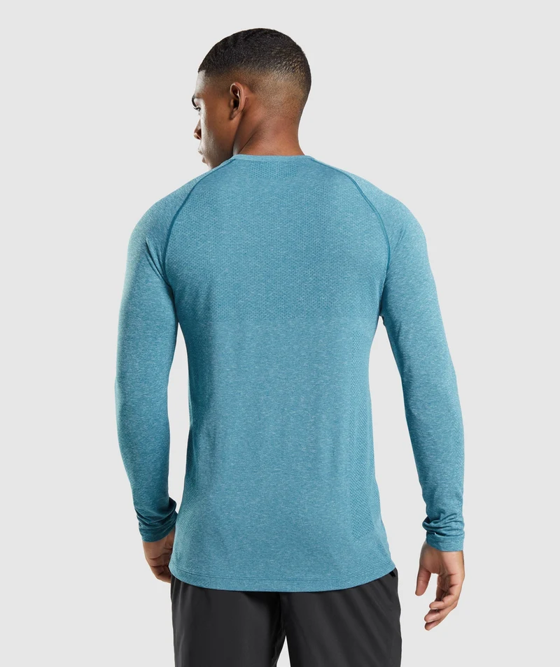 Gymshark Vital Long Sleeve T-Shirt - Tahoe Teal/ Marl