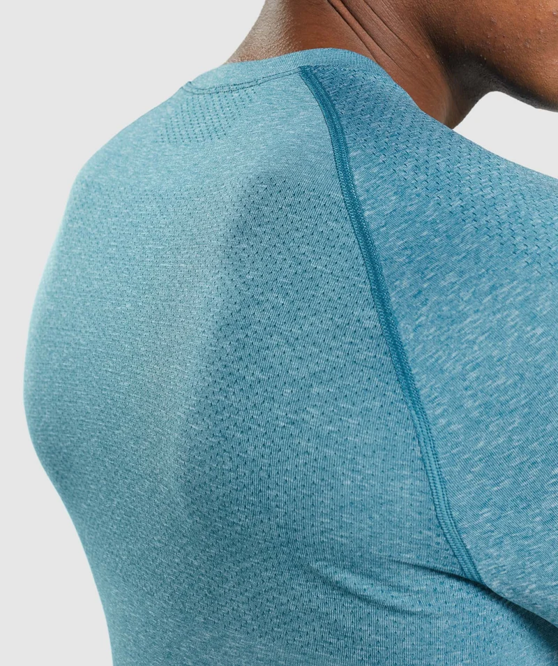 Gymshark Vital Long Sleeve T-Shirt - Tahoe Teal/ Marl