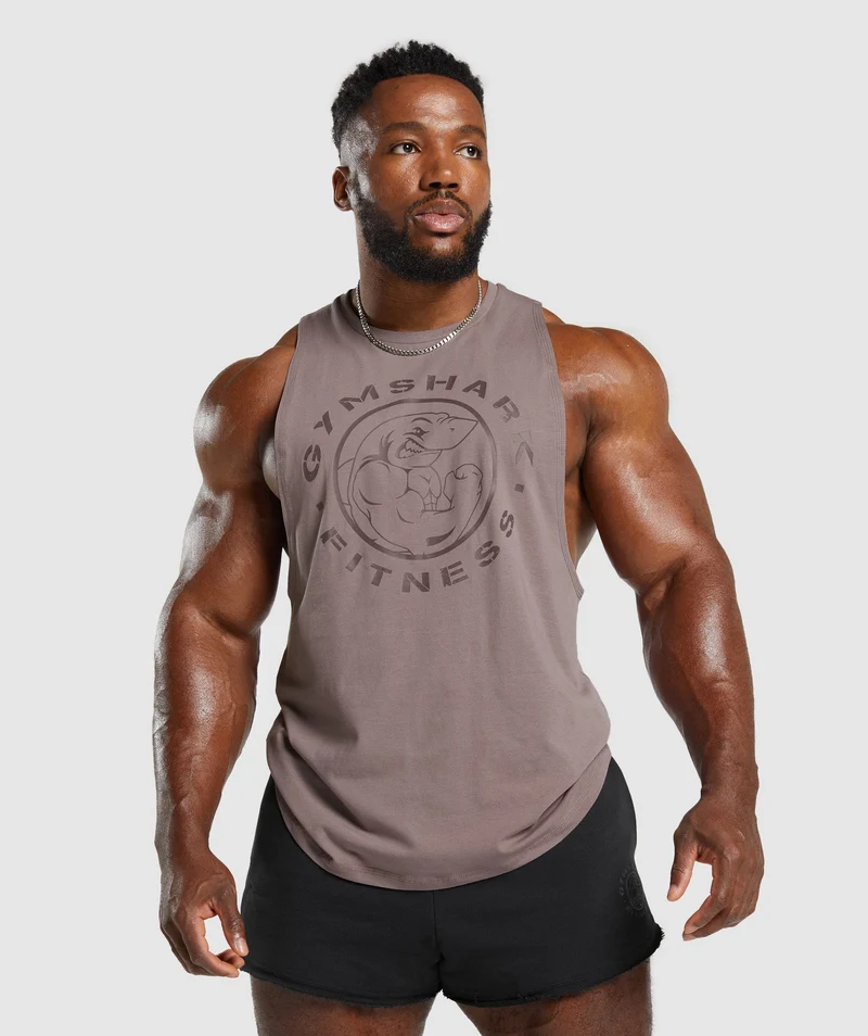 Gymshark Legacy Drop Arm Tank - Washed Mauve