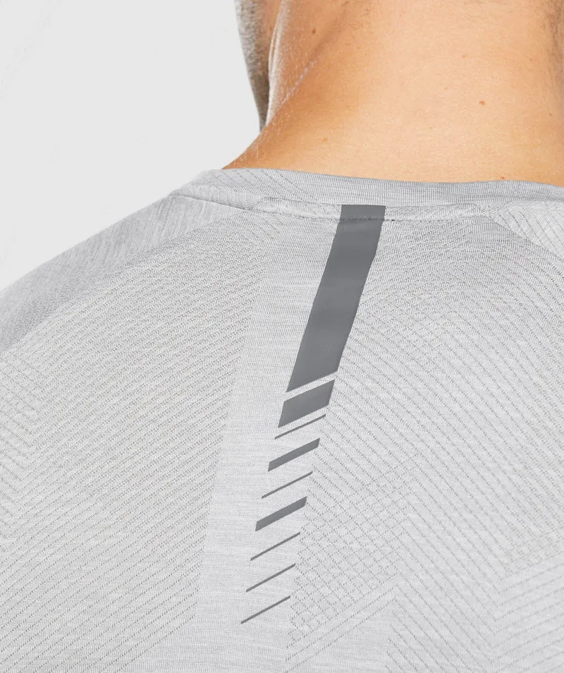 Gymshark Apex Long Sleeve T-Shirt - Light Grey/Smokey Grey