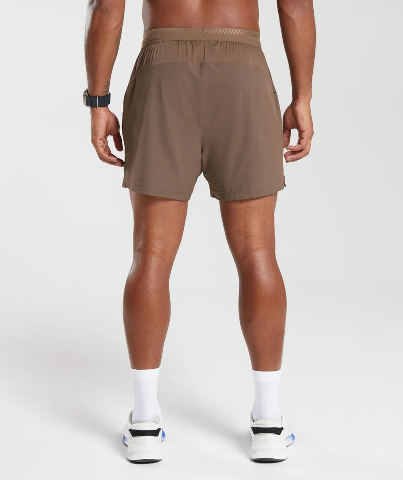Gymshark Apex 5" Hybrid Shorts - Soft Brown