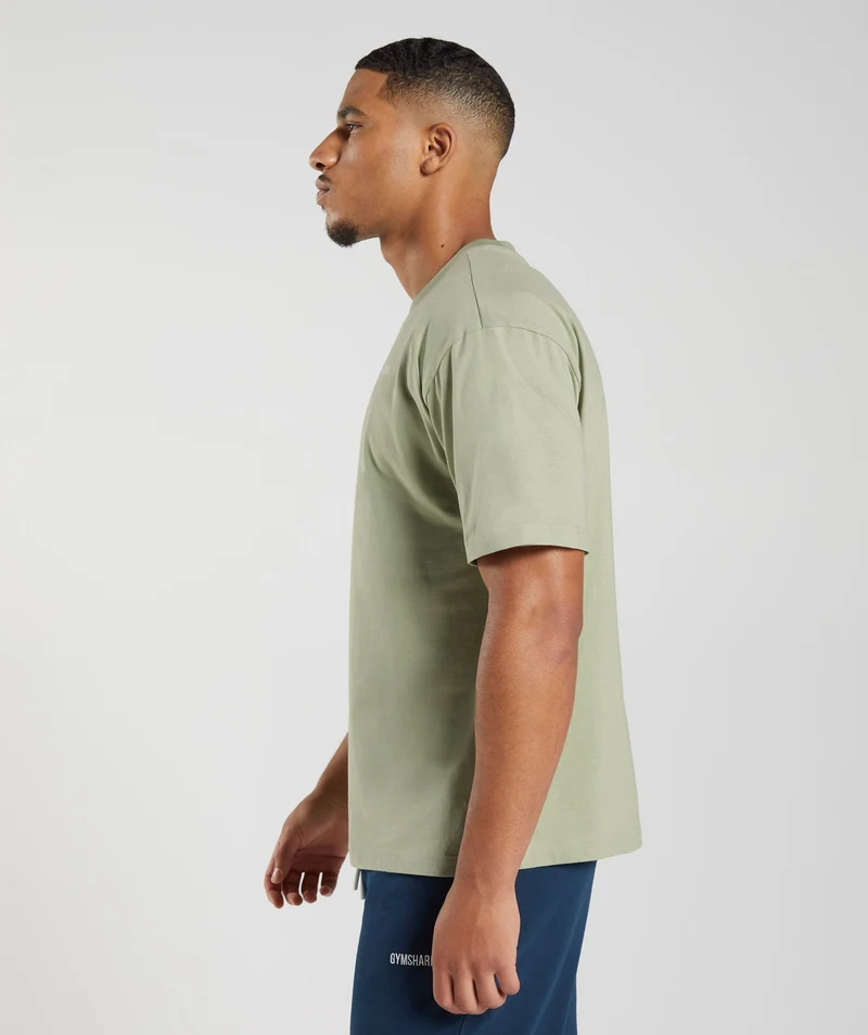Gymshark Rest Day Sweats T-Shirt - Sage Green