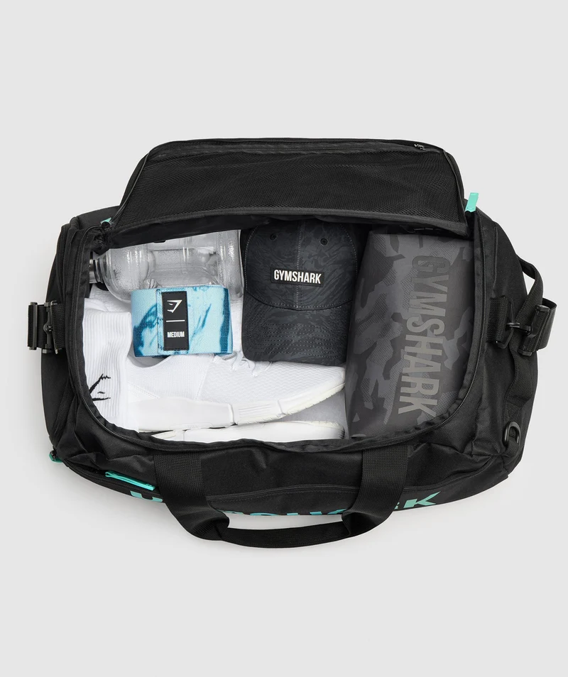 Gymshark Lifting Club Gym Bag - Black/Turquoise