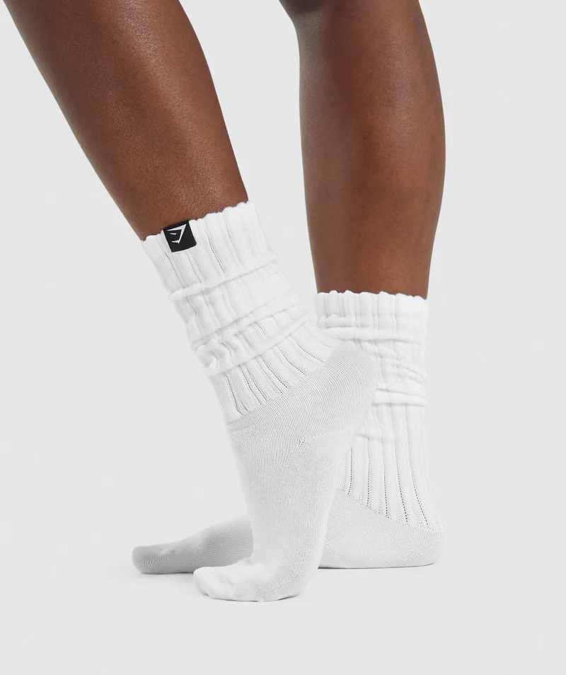 Gymshark Comfy Rest Day Socks 1pk - White