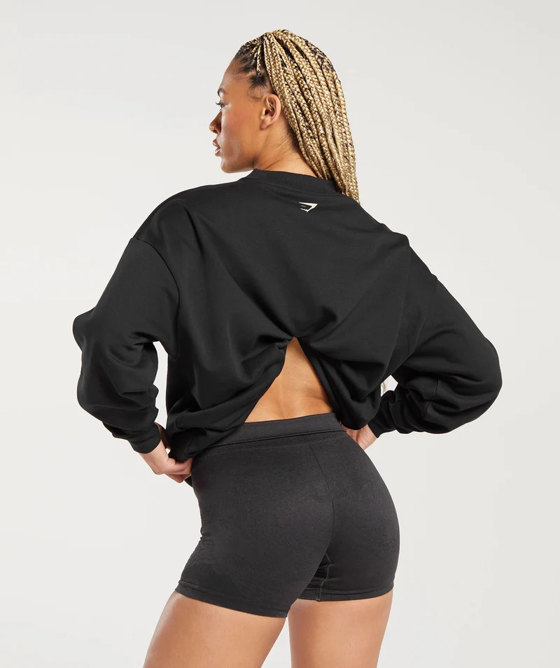 Gymshark Ironworks Oversized Sweatshirt - Black