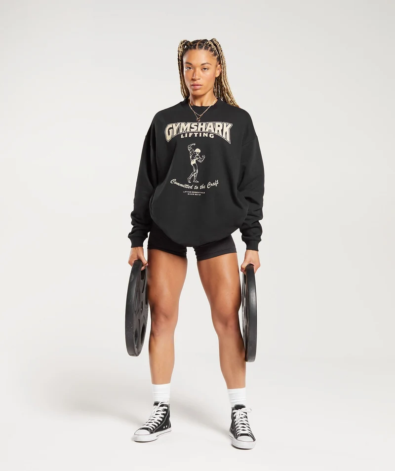 Gymshark Ironworks Oversized Sweatshirt - Black