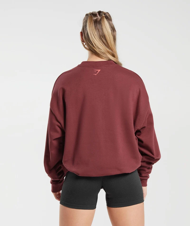 Gymshark Ironworks Oversized Sweatshirt - Red