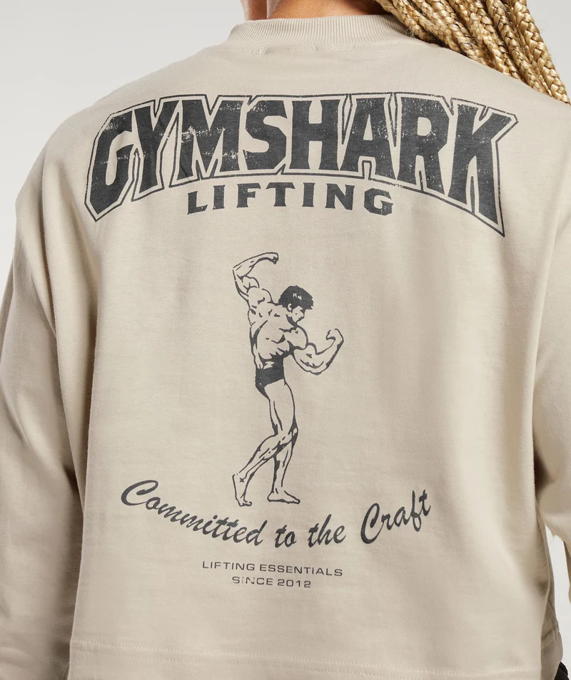 Gymshark Committed To The Craft Long Sleeve Top - Brown