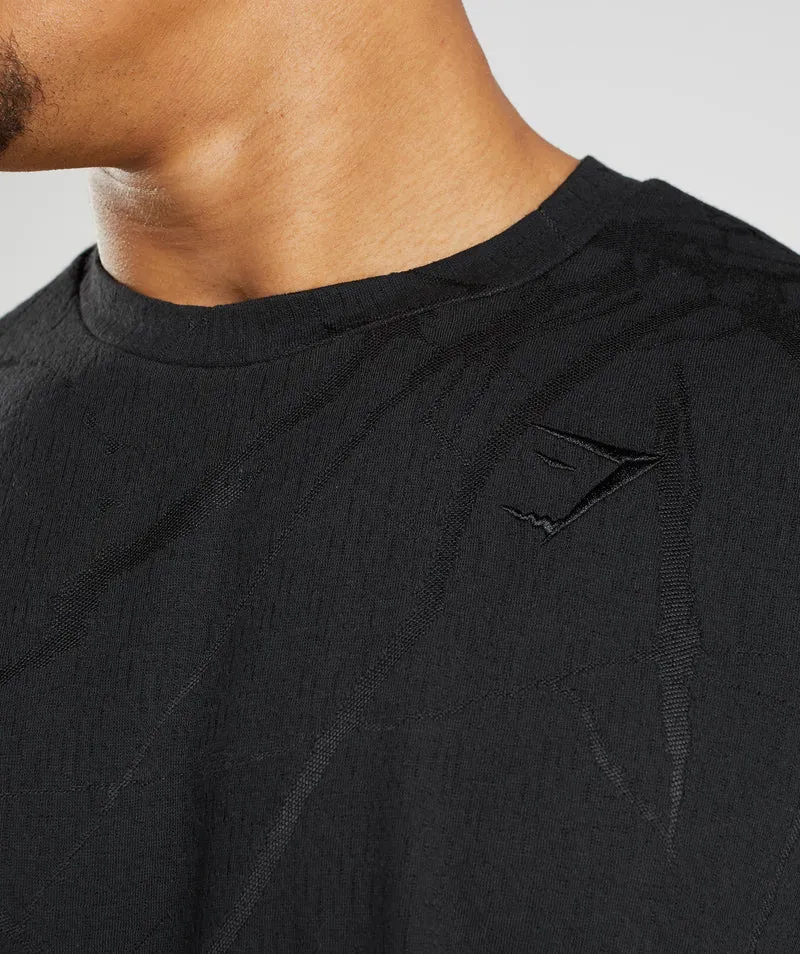 Gymshark Power Short Sleeve Crew - Black Print