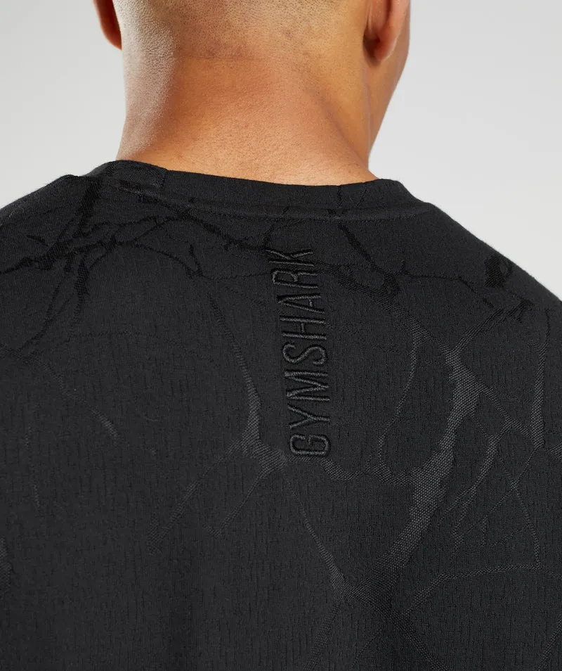 Gymshark Power Short Sleeve Crew - Black Print