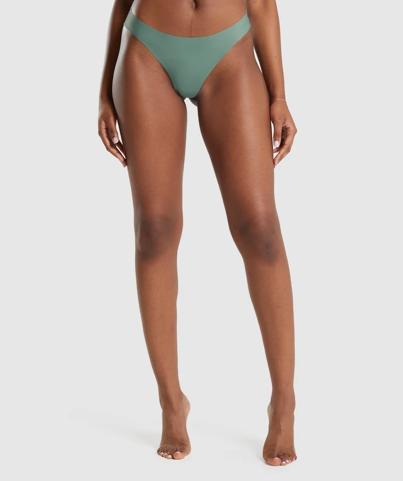 Gymshark No VPL Thong 3pk - Burgundy/Blue Print/Green
