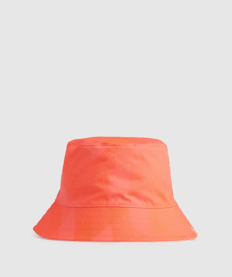 Gymshark Reversible Bucket Hat - White/Orange/Peach