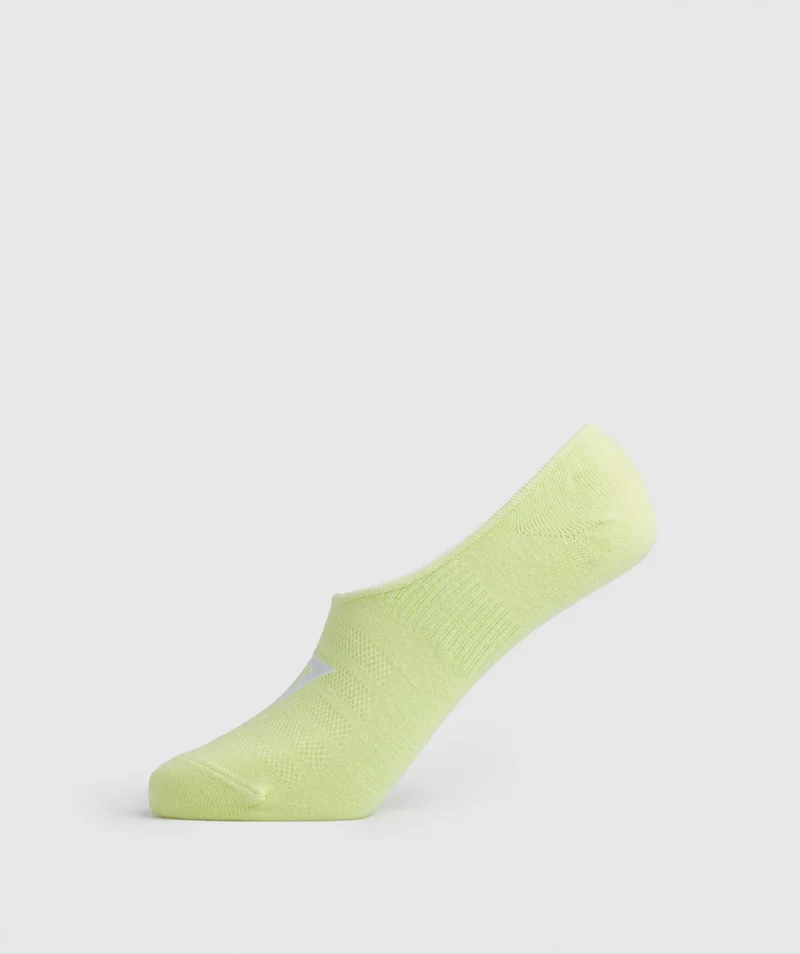 Gymshark No Show Socks 3pk - Grey/Green/Green