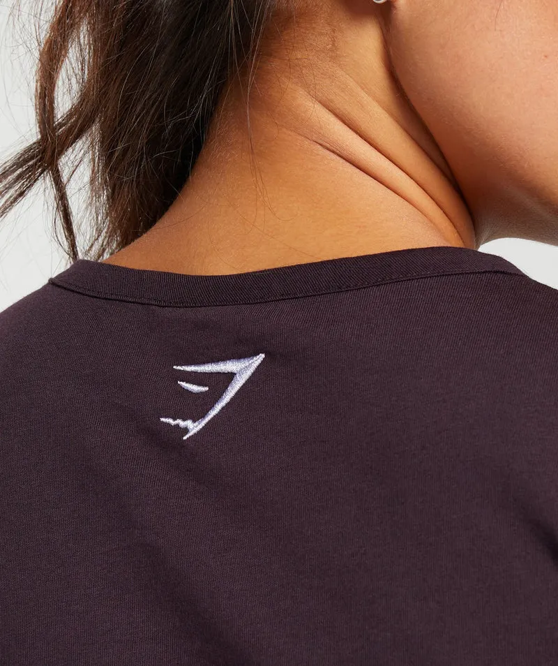Gymshark Block Crop Top - Plum Brown