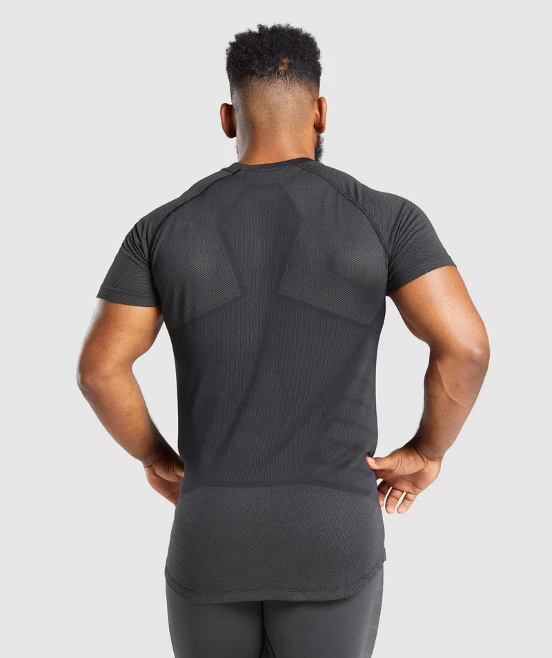 Gymshark 315 T-Shirt - Black/Charcoal
