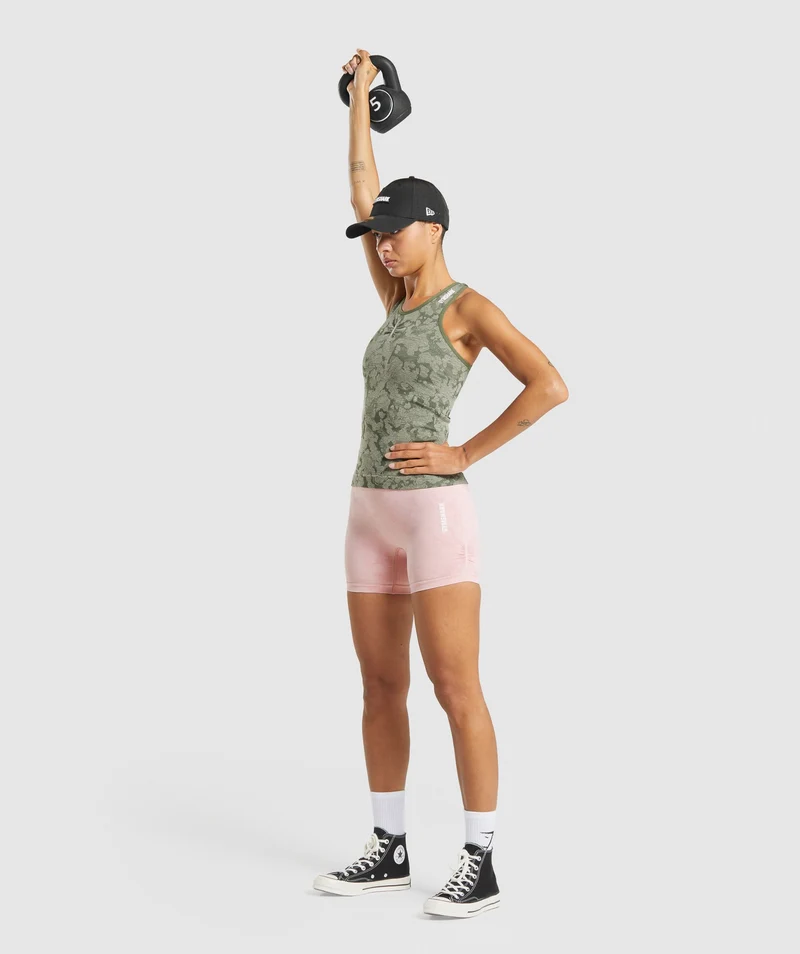 Gymshark Adapt Camo Seamless Tank - Green