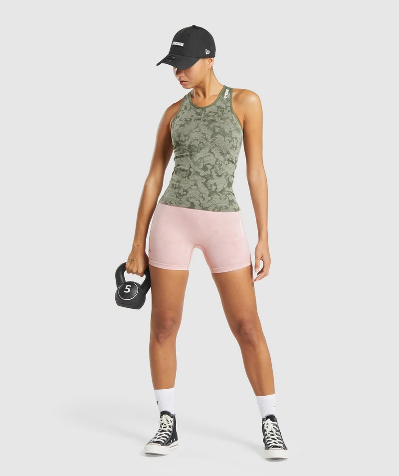 Gymshark Adapt Camo Seamless Tank - Green