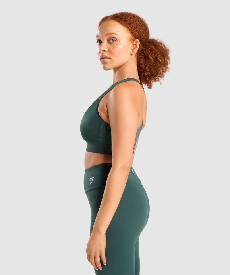 Gymshark Lightweight High Support Sports Bra - Dark Green