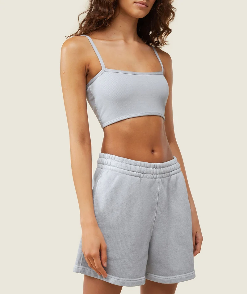 Gymshark everywear Ribbed Bandeau Bra - Ice Grey