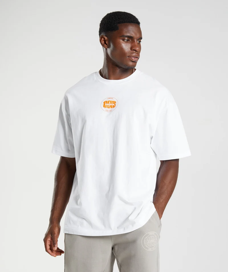 Gymshark GS10 Year Oversized T-Shirt - White