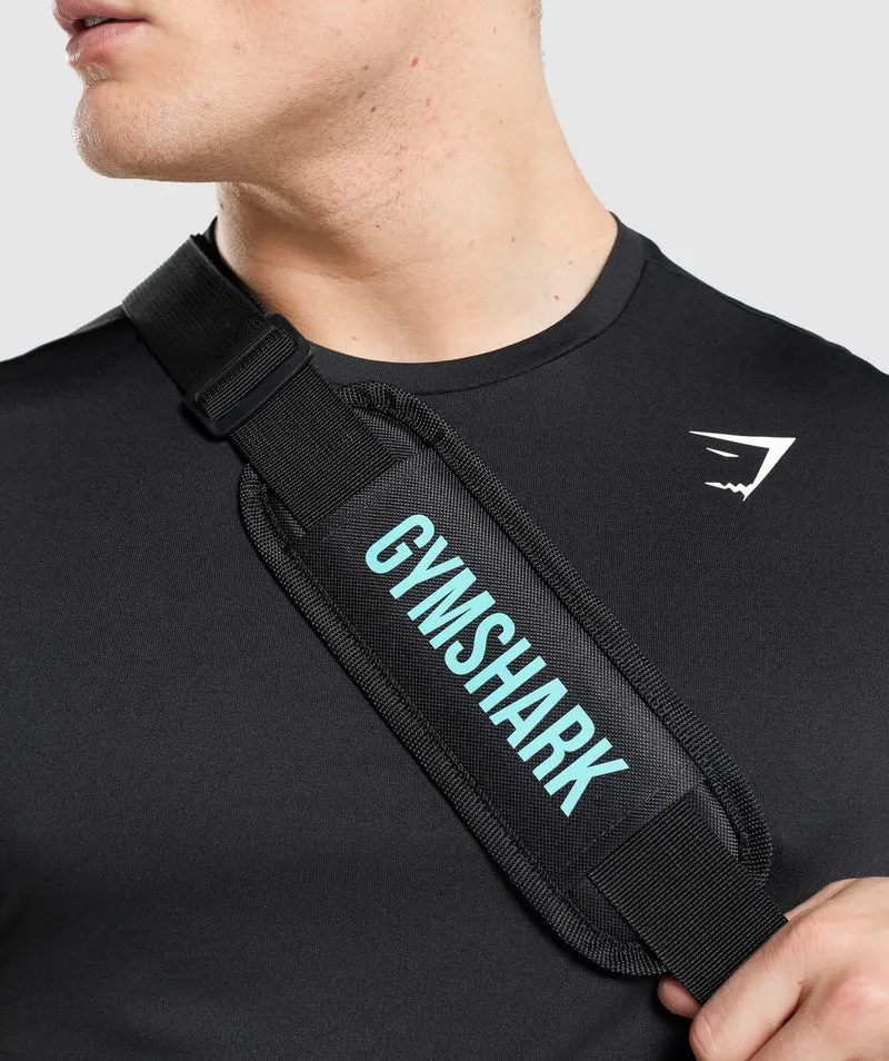 Gymshark Barrel Bag - Black/Bright Turquoise